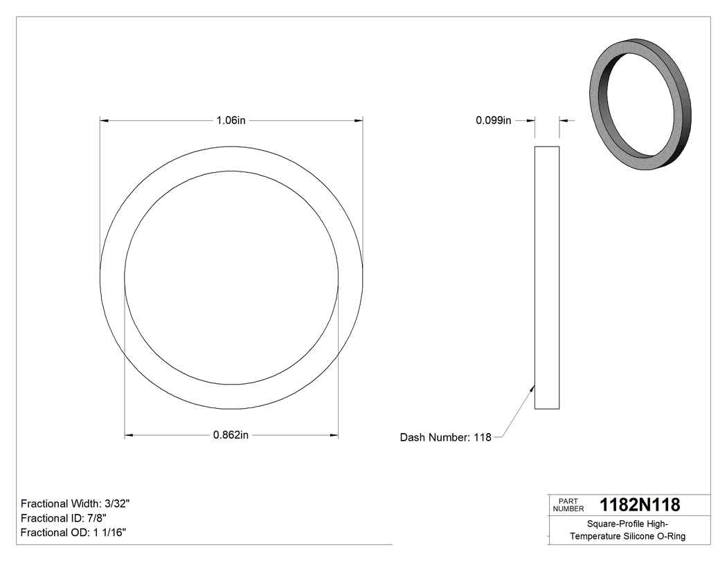 Technical drawing - 1182N118
